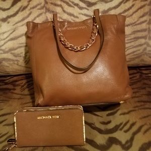 Michael Kors purse with matching wallet